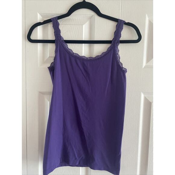 Y2K The Limited Women's Medium Purple Lace Cami Top Stretch Fairy Coquette 2000s - Picture 1 of 4